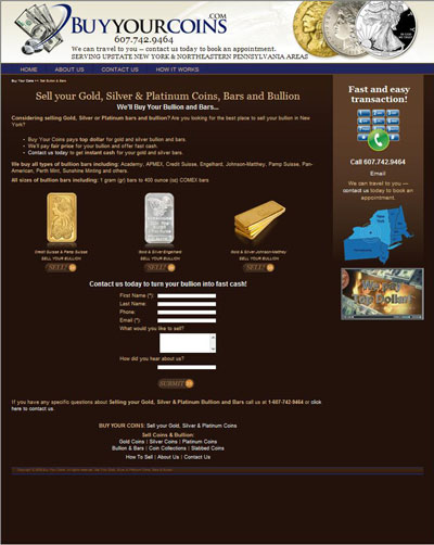 Buy Your Coins's Gold Coins Page